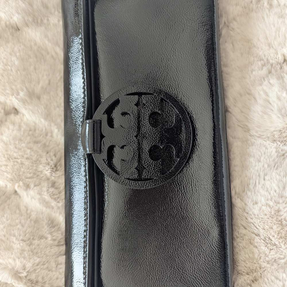 Tory Burch Black Patent Leather Clutch